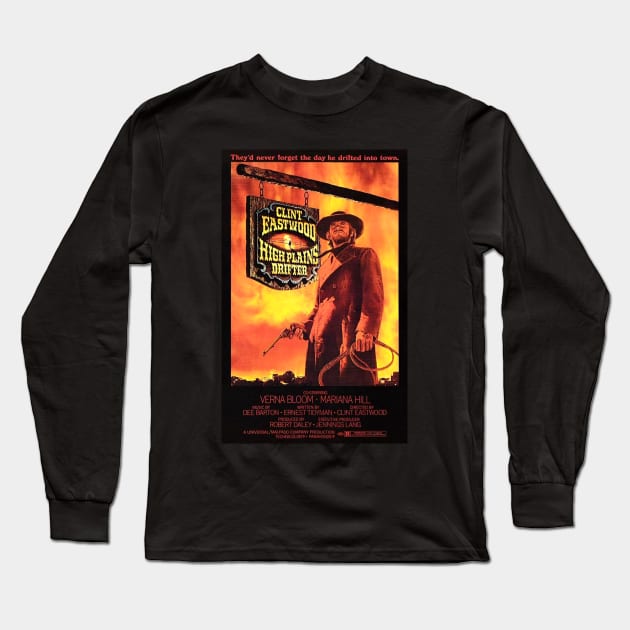 Classic Western Movie Poster - High Plains Drifter Long Sleeve T-Shirt by Starbase79